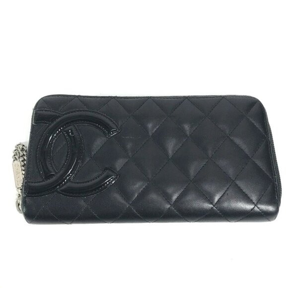 CHANEL Cambon Line CC CC Mark Long wallet Zip Around Long Wallet - Picture 1 of 14